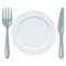 Fork and Knife With Plate emoji on Emojione